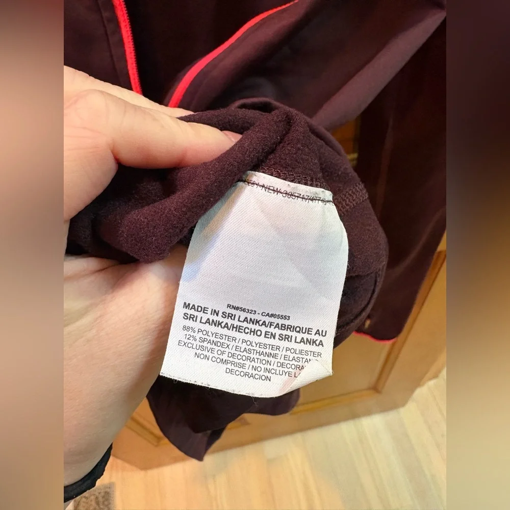 Nike Pro Women’s 1/2 Zip Dri-Fit Running Jacket Burgundy Maroon Pink Size Small - Picture 7 of 8